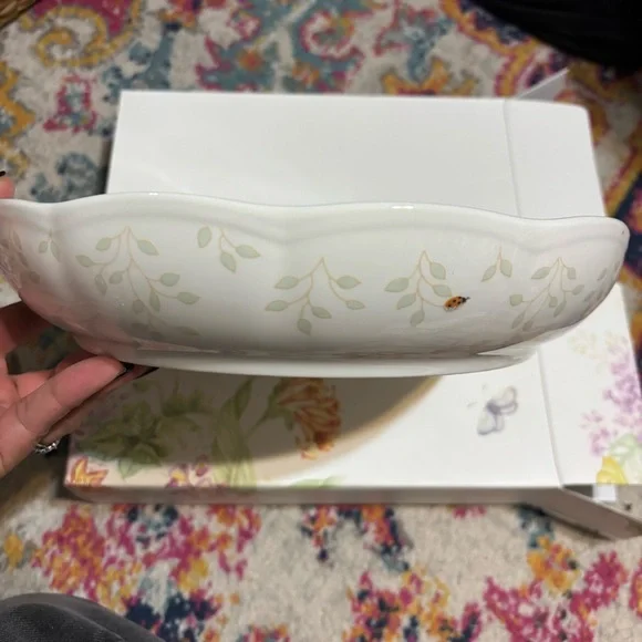 Lenox Butterfly Meadow Floral Serving Bowl - White and Multicolor - Picture 3 of 15